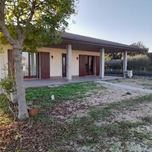 une maison avec un arbre devant dans l'établissement La casa dei nonni, à Villafranca di Verona