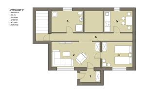 Plán poschodí v ubytovaní Apartamenty DobraNocka