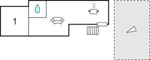 Plan piętra w obiekcie 1 Bedroom Amazing Apartment In Biograd