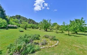 ein Grasfeld mit Bäumen und Sträuchern darin in der Unterkunft 4 Bedroom Stunning Home In Lagnes in Lagnes + 39 Fotos