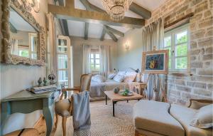a living room with a couch and a bed at Villa Nevia in Rovinj +53 photos