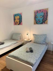 Ένα ή περισσότερα κρεβάτια σε δωμάτιο στο Zentrum - am Dom - Wohnung