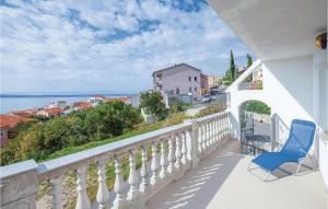 Ein Balkon oder eine Terrasse in der Unterkunft Awesome Apartment In Crikvenica