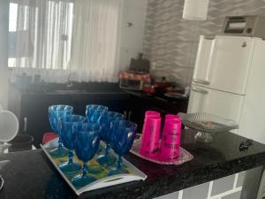 Η κουζίνα ή μικρή κουζίνα στο Casa de temporada +5 φωτογραφίες