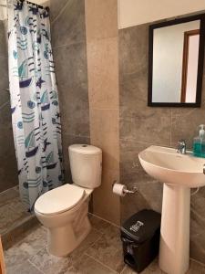 Koupelna v ubytování HOSPEDAJE VILLA SAMARA