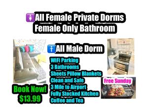 a flyer for a furniture store with the names of the products at Miami International Hostel -Best Price - No Mix - Dorms Airport Downtown Wynwood in Miami