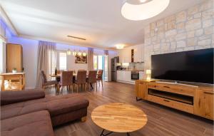 TV a/nebo společenská místnost v ubytování Pet Friendly Home In Privlaka