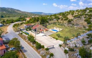 an aerial view of a house with a pool at Holiday Home Neoric 2 in Neorić