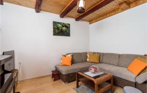 un salon avec un canapé et une table dans l'établissement Awesome Apartment In Lokve, à Mrzla Vodica