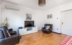Televízia a/alebo spoločenská miestnosť v ubytovaní Amazing Apartment In Rijeka With Wifi