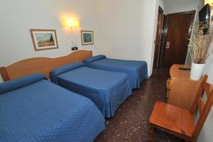 A bed or beds in a room at Hostal Goyma I