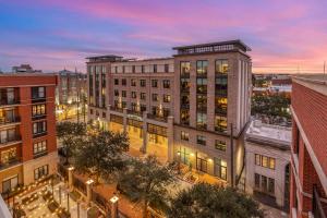 an overhead view of a city at night at Cambria Hotel Savannah Downtown Historic District in Savannah