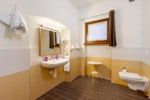 a bathroom with a sink and a toilet at Nuova Scardua Agr Cucina Tipica in Cavriana