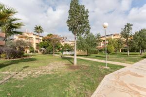 a park with a tree and a street light at 245 La Cala Los prados La Noria in La Cala de Mijas