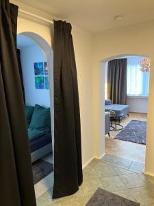 Katil atau katil-katil dalam bilik di Ferienwohnung Drei Rosen