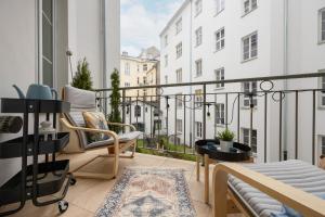 Balkón alebo terasa v ubytovaní Spacious Apartment in the Warsaw City Center by Noclegi Renters