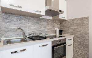 Kuchyň nebo kuchyňský kout v ubytování Cozy Apartment In Stara Novalja