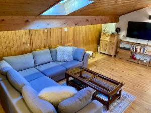 Televízia a/alebo spoločenská miestnosť v ubytovaní Appartement cosy avec lits faits à l'arrivée