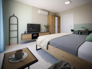 TV a/nebo společenská místnost v ubytování Sagitta All inclusive light