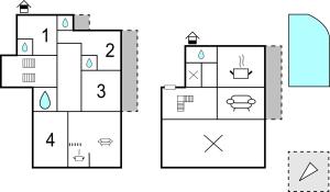 Grundriss der Unterkunft Gorgeous Home In Jadranovo With Kitchen