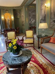 Χώρος καθιστικού στο Appartement dans château