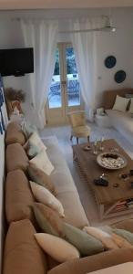 Χώρος καθιστικού στο Villa Nafsika Paros