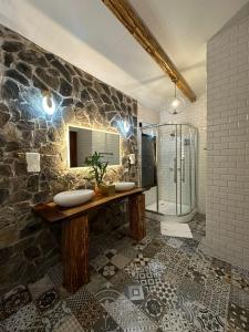 Koupelna v ubytování Casa Grimaldo