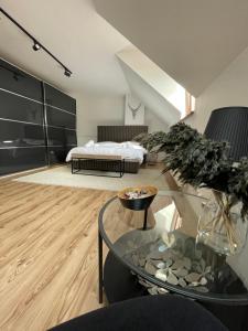 Posteľ alebo postele v izbe v ubytovaní Apartmán D3