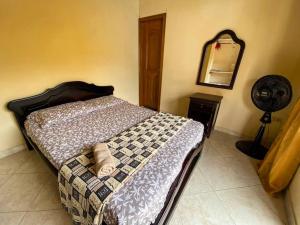 Postel nebo postele na pokoji v ubytování Central y Cómoda casa San Rafael Wifi y Balcón