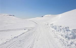 una carretera cubierta de nieve en una montaña nevada en Nice Home In Aust-Torpa With Kitchen, en Aust-Torpa