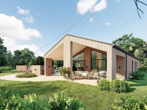 een weergave van een huis in een tuin bij 5 star holiday home in Skals in Skals