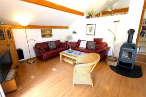 Posezení v ubytování Haus am Wald Nr 3 idyllisch ruhig im Naturschutzgebiet