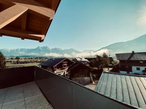 Ein allgemeiner Bergblick oder ein Berglick von der Ferienwohnung aus