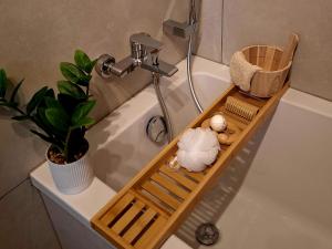 Koupelna v ubytování Apartament Grey Polana Szaflarska 6B Nowy Targ