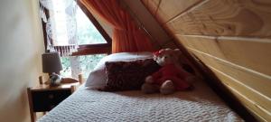 Posteľ alebo postele v izbe v ubytovaní Apartament Pomarańczowy z basenem i sauną
