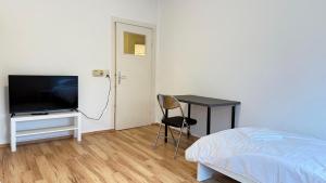 TV a/nebo společenská místnost v ubytování Apartment in Bad Bramstedt ruhige Lage im Haus zur Alleinnutzung mit Parkplatz & WLAN + 23 fotografií