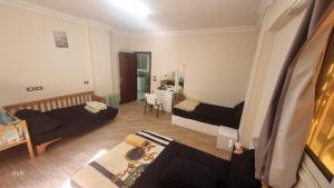 Postel nebo postele na pokoji v ubytování 20 Min Cairo-Airport Newcairo Villa Apt basement2