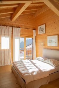 Postel nebo postele na pokoji v ubytování Big luxury Chalet with amazing view
