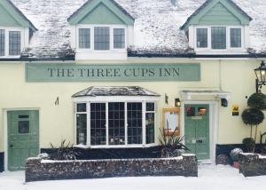 the three cups inn in the snow at The Three Cups Inn in Stockbridge