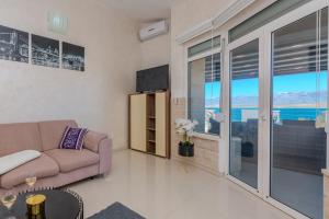Χώρος καθιστικού στο Apartments Mavracic