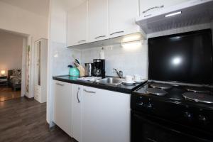 Kuchyň nebo kuchyňský kout v ubytování Apartment Miriam