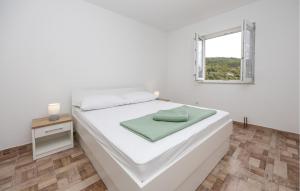 Un dormitorio blanco con una cama blanca y una ventana. en Cozy Apartment In Donji Vinjani, en Donji Vinjani