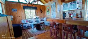 Χώρος καθιστικού στο Cabañas Casas Alto Madero
