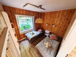 Χώρος καθιστικού στο Domki Zalesie