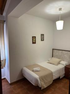 Postel nebo postele na pokoji v ubytování Hostal Camarina