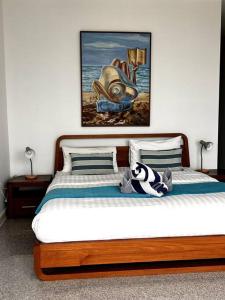 Voodi või voodid majutusasutuse Spectacular 95sqm Sea View, Gym and Pool facilities toas