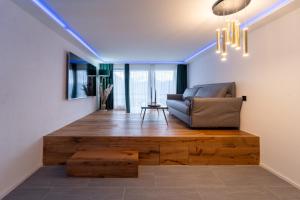 Posezení v ubytování Traumwohnung in Interlaken inklusive SPA-Bereich