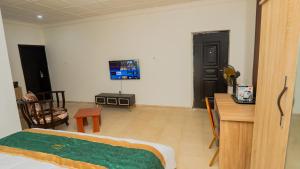 TV a/nebo společenská místnost v ubytování The Luxe Apartment