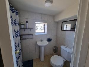 Koupelna v ubytování Céntrica Cabaña en el Chalet del Gato!