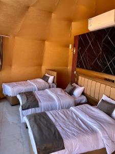 Postel nebo postele na pokoji v ubytování Desert Boulevard Camp